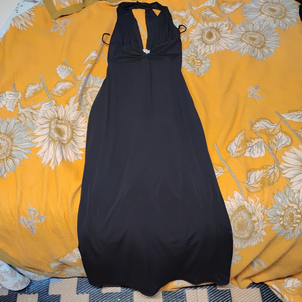 Elegant Black Halter Dress Brand Kiki Size M